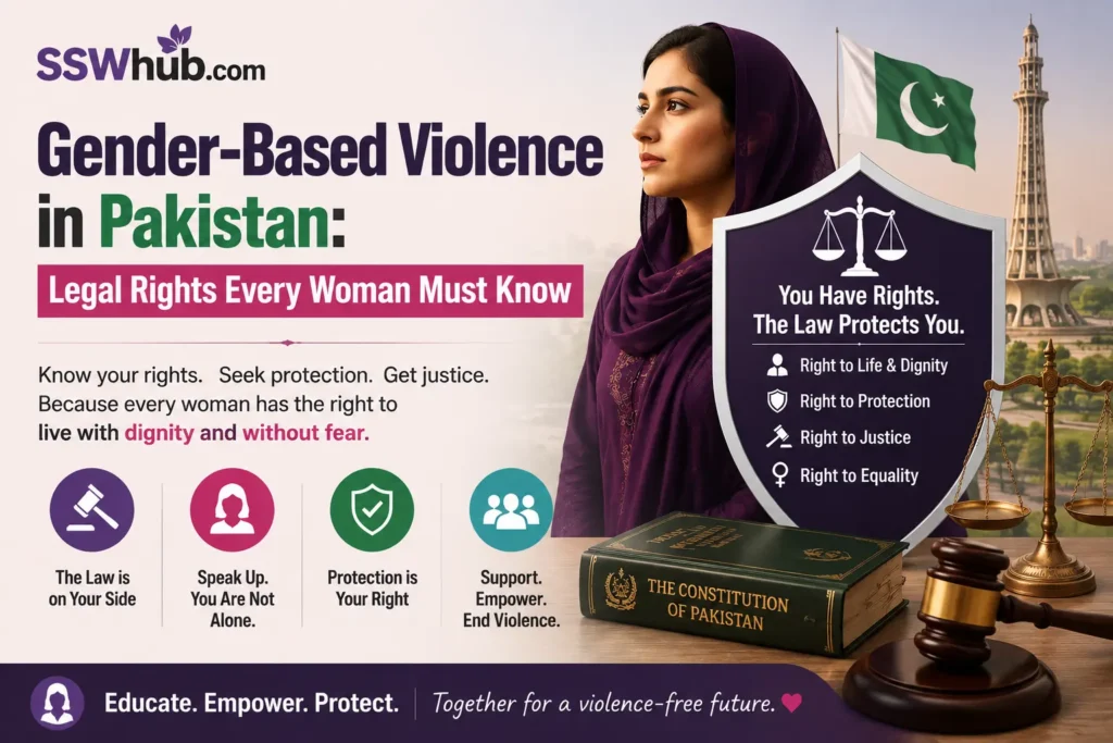 Gender-based violence in Pakistan — legal rights every woman must know, including right to life, protection, justice and equality under Pakistani law — SSW Hub